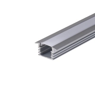 Profil Aluminiowy V-TAC 2mb Anodowany, Klosz Mleczny, Wpuszczany VT-8115