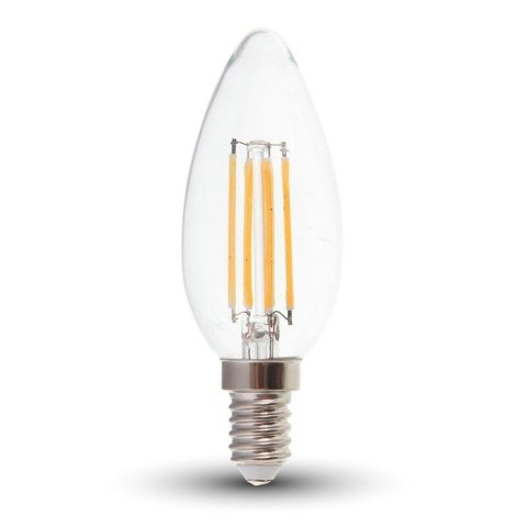 Żarówka LED V-TAC 4W Filament E14 Świeczka VT-1986 3000K 400lm Żarówka LED V-TAC 4W Filament E14 Świeczka VT-1986 3000K 400lm