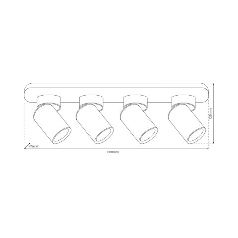 Lampa Sufitowa Andy 4xGU10 Czarny + Złoty Lampa Sufitowa Andy 4xGU10 Czarny + Złoty