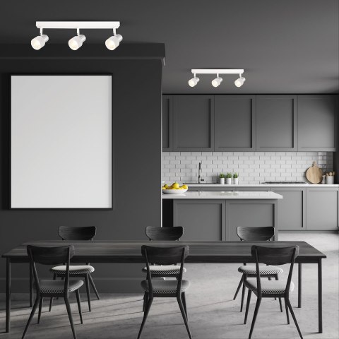 Lampa Sufitowa Cino 3xGU10 Biały + Chrom Lampa Sufitowa Cino 3xGU10 Biały + Chrom