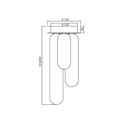 Lampa sufitowa PAX GOLD 3xG9 Lampa sufitowa PAX GOLD 3xG9