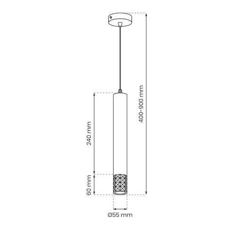 Lampa wisząca TUBI WHITE 1xGU10