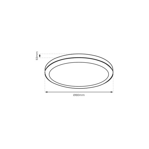 Plafon Vera 12W 4000K Czarny IP65 Plafon Vera 12W 4000K Czarny IP65