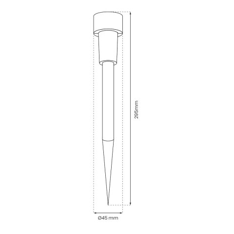 Lampa Solarna Patyk Inox 4,5x4,5x29,5 Lampa Solarna Patyk Inox 4,5x4,5x29,5