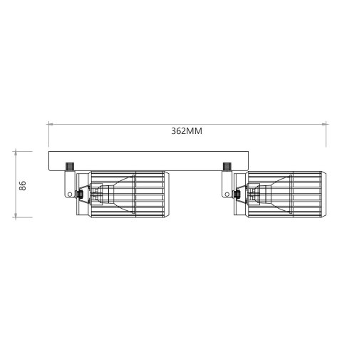 VERTICAL WHITE SPOT 2xGU10 VERTICAL WHITE SPOT 2xGU10