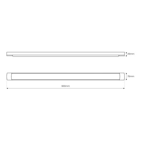 Listwa LED Batten 27W 90cm 4000K - Czarny Listwa LED Batten 27W 90cm 4000K - Czarny