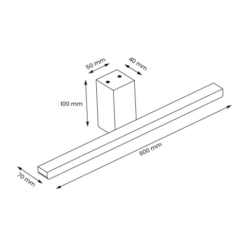 Kinkiet Artemis 13,8W LED 60cm 4000K IP44 Biały Kinkiet Artemis 13,8W LED 60cm 4000K IP44 Biały