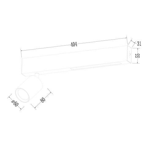 Lampa Sufitowa Magnet 9W+1xGU10 3000/4000K Czarny