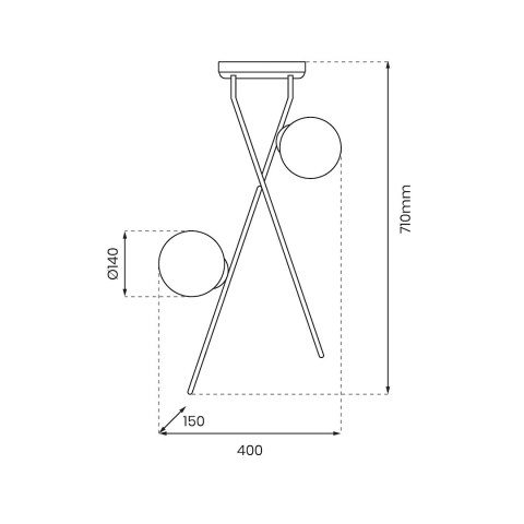 Lampa sufitowa INTER 2xE14 Lampa sufitowa INTER 2xE14