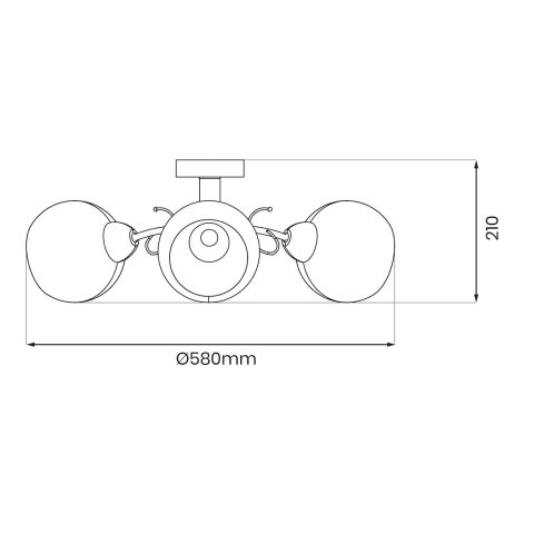 Lampa sufitowa OSLO 3xE27 Lampa sufitowa OSLO 3xE27