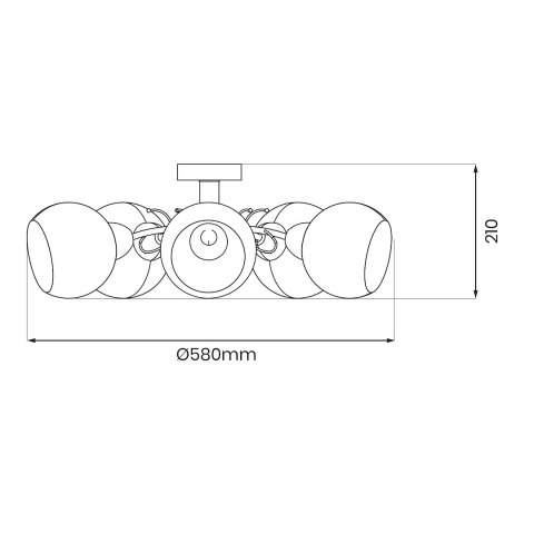 Lampa sufitowa OSLO 5xE27 Lampa sufitowa OSLO 5xE27