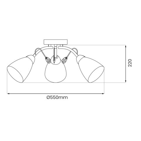 Lampa sufitowa PIREUS 3xE27 Lampa sufitowa PIREUS 3xE27