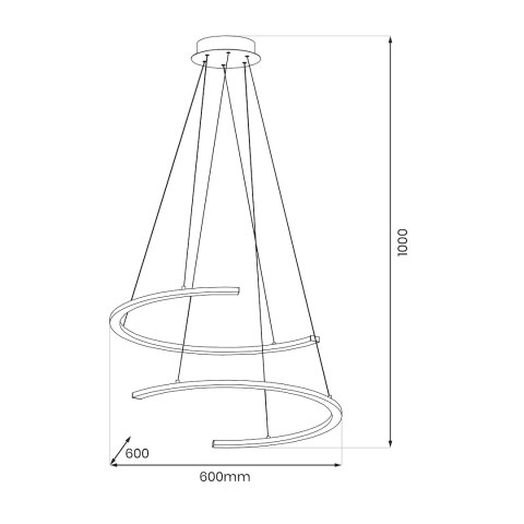 Lampa wisząca DOUBLEMOON 30W LED Lampa wisząca DOUBLEMOON 30W LED