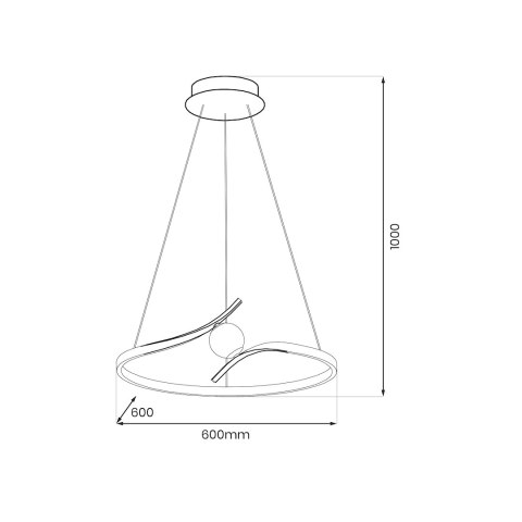 Lampa wisząca PERLA BLACK 34W LED Lampa wisząca PERLA BLACK 34W LED