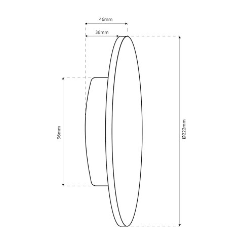 Kinkiet Disk 15W 3CCT IP65 Czarny