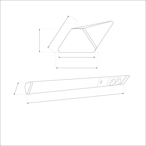 Lampa Podszafkowa Dual 18W 4000K + Gniazda 230V