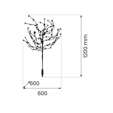 Lampa Solarna Tree 120cm RGB+3000K IP44