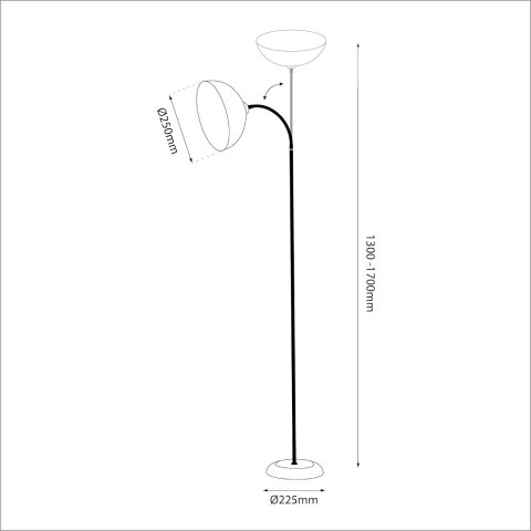 Lampa podłogowa Zack 1xE27 Biały