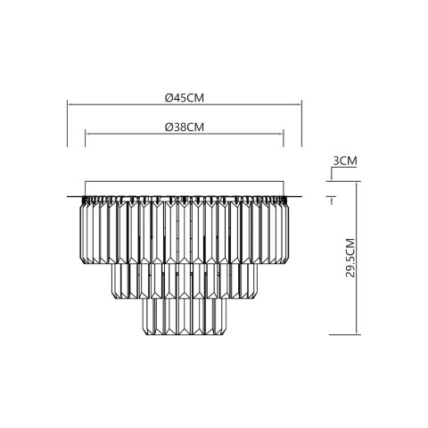 Lampa sufitowa MILANO fi 45cm 6xE14