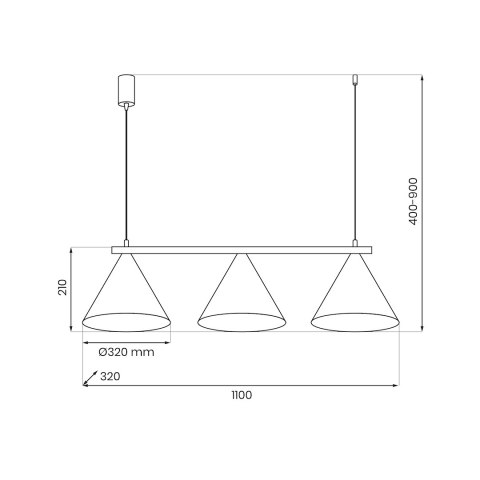 Lampa wisząca CAPITAL BIAŁY 3XGX52 Lampa wisząca CAPITAL BIAŁY 3XGX52