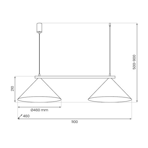 Lampa wisząca CAPITAL CZARNY-MIEDZIANY 2XGX53 Lampa wisząca CAPITAL CZARNY-MIEDZIANY 2XGX53