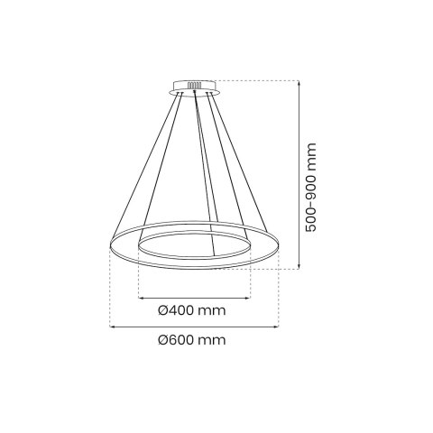 Lampa wisząca HOOP GOLD 51W LED Lampa wisząca HOOP GOLD 51W LED