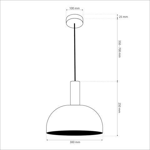 Lampa wisząca VISBY CZEKOLADOWY 1xE27 Lampa wisząca VISBY CZEKOLADOWY 1xE27
