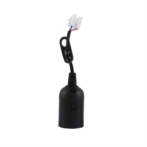 Oprawka Budowlana E27 Czarny + Przewód 12cm + Kostka Oprawka Budowlana E27 Czarny + Przewód 12cm + Kostka