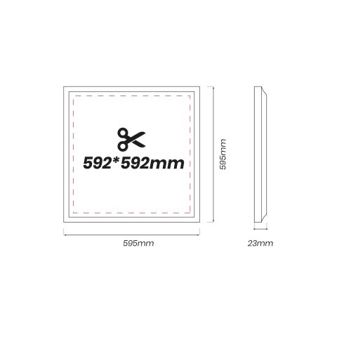 Panel Led 48W 4000K Backlit 60/60