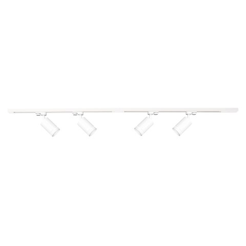 Zestaw Szynoprzewód 4xPipe Ring GU10 + Prowadnica 2x1m + Złączki - Biały