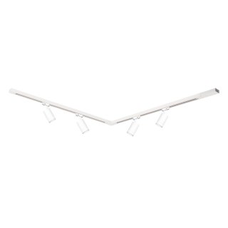 Zestaw Szynoprzewód 4xPipe Ring GU10 + Prowadnica 2x1m + Złączki - Biały