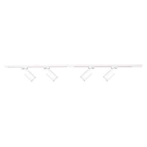 Zestaw Szynoprzewód 4xPipe Ring GU10 + Prowadnica 2x1m + Złączki - Biały