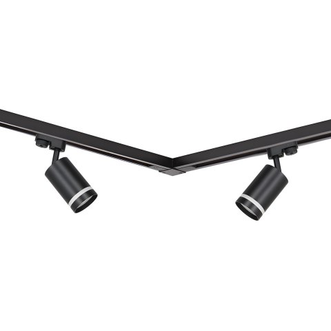Zestaw Szynoprzewód 4xPipe Ring GU10 + Prowadnica 2x1m + Złączki - Czarny