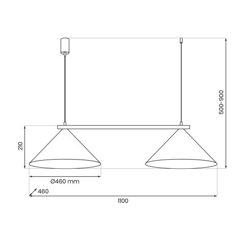 Lampa wisząca CAPITAL BLACK/NAVY BLUE 2XGX53