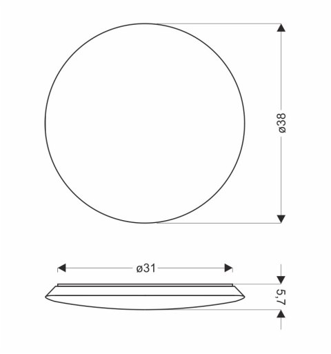 LAMPA SUFITOWA MEGA PLAFON 38 24W LED 4000K BIAŁY LAMPA SUFITOWA MEGA PLAFON 38 24W LED 4000K BIAŁY