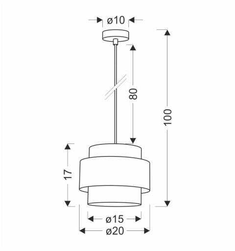 Cork lampa wisząca biały 1x40w e27 abażur biały+beżowy Cork lampa wisząca biały 1x40w e27 abażur biały+beżowy