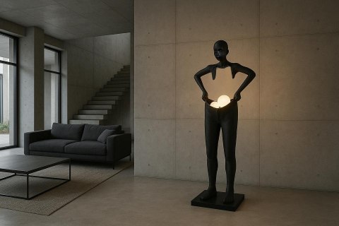 MOOSEE lampa podłogowa HUMAN HOUDINI czarna