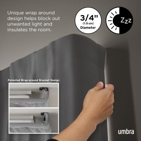 UMBRA karnisz TWILIGHT 168 - 365 cm czarny mat UMBRA karnisz TWILIGHT 168 - 365 cm czarny mat
