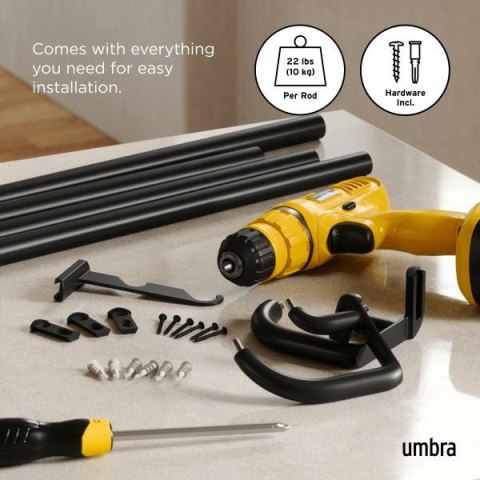 UMBRA karnisz TWILIGHT DOUBLE 76 - 213 cm czarny mat UMBRA karnisz TWILIGHT DOUBLE 76 - 213 cm czarny mat
