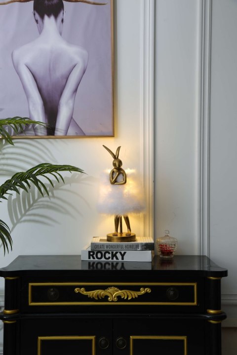 Lampa Biurkowa Zajączek Flafi M Złoty TL0108-M Lampa Biurkowa Zajączek Flafi M Złoty TL0108-M