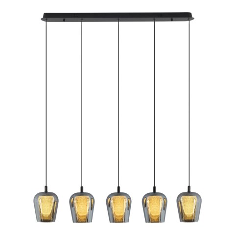 Lampa Wisząca Keso 5xLED czarna PL0141-5 Lampa Wisząca Keso 5xLED czarna PL0141-5