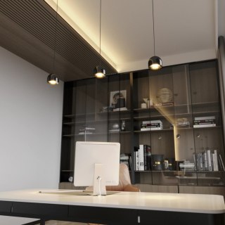 Lampa Wisząca Saila 1xLED czarny chrom PL0115-CB