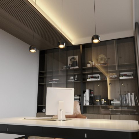 Lampa Wisząca Saila 1xLED czarny chrom PL0115-CB