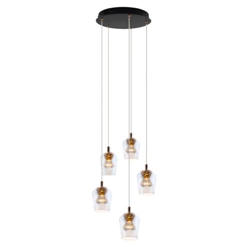 Lampa Wisząca Tasa Round 5xLED czarna PL0144-5 Lampa Wisząca Tasa Round 5xLED czarna PL0144-5