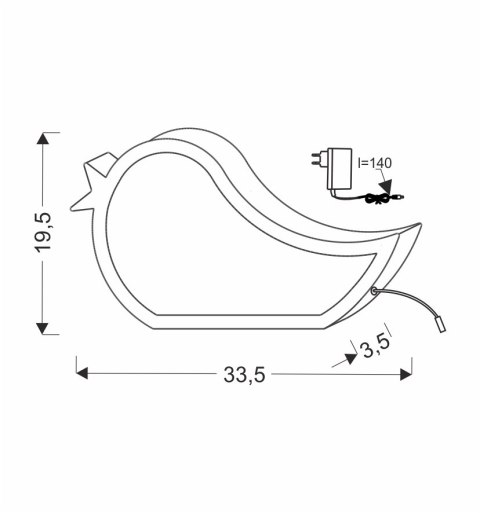 BIRD LAMPA STOŁOWA 12W LED 3000K IQ KIDS RÓŻÓWY BIRD LAMPA STOŁOWA 12W LED 3000K IQ KIDS RÓŻÓWY
