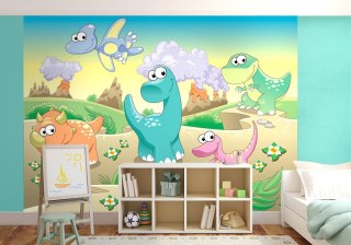 Dino, dinuś, dinozaury - fototapeta