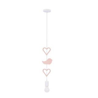 HEART BH LAMPA WISZĄCA 1X20W E27 IQ KIDS RÓŻOWY