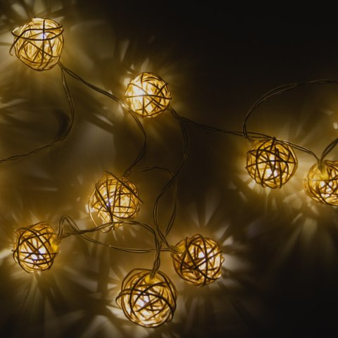 RATTANOWE KULE 10SZT LED 2*AA