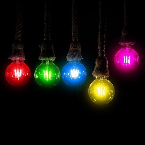 Żarówka LED V-TAC 2W Filament E27 Kulka G45 Kolor VT-2132 Kolor Niebieski 60lm Żarówka LED V-TAC 2W Filament E27 Kulka G45 Kolor VT-2132 Kolor Niebieski 60lm