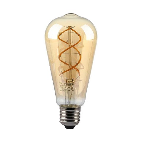 Żarówka LED V-TAC 4,8W E27 Filament Złota Vintage ST64 64x143mm VT-2065-N 1800K 300lm Żarówka LED V-TAC 4,8W E27 Filament Złota Vintage ST64 64x143mm VT-2065-N 1800K 300lm
